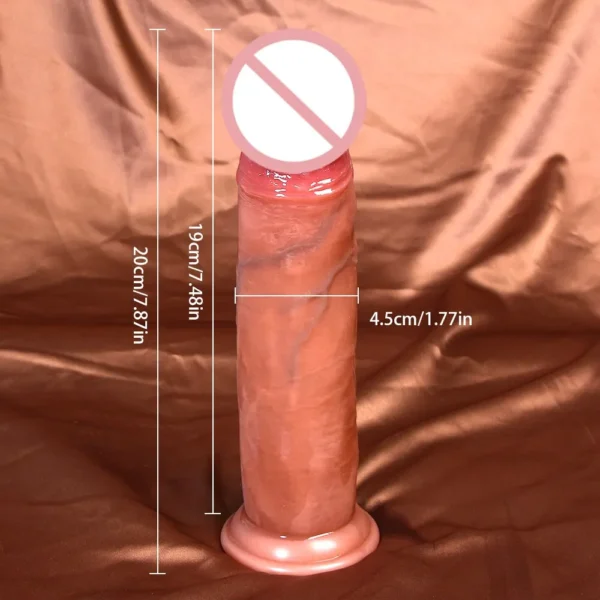 Soft Sliding Skin Foreskin Dildo for Women Silicone Penis Adult Sex Toy Female Vagina Masturbator Strong Suction Cup Big Dick - Image 6