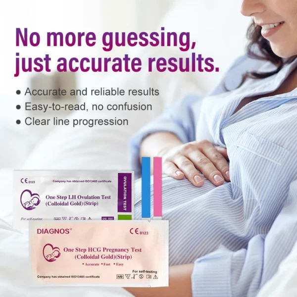 Pregnancy Test Strips and Ovulation Test Strips Combo Pack- 25 LH Predictor Tests and 10 hCG Tests -Reliable Home Testing