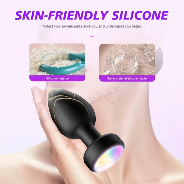 LED Colorful Light Butt Plug for Women Men Anal Plug Vibrator Wireless Remote Control Buttplug Prostate Massager Adults Sex Toys - Image 4