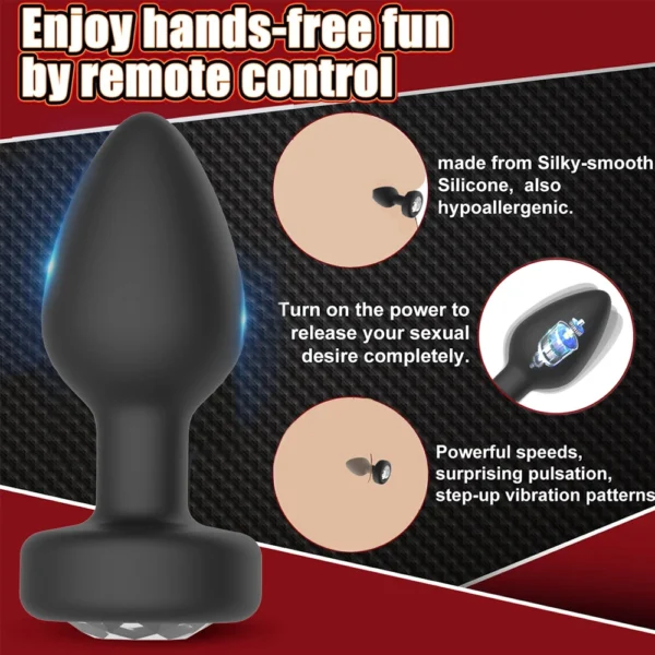 Anal Plug Vibrator For Men Prostate Massage Wireless Remote Control Dildo Butt Plug Vibrators Sex Toys For Women Adult Sex Toys - Image 3