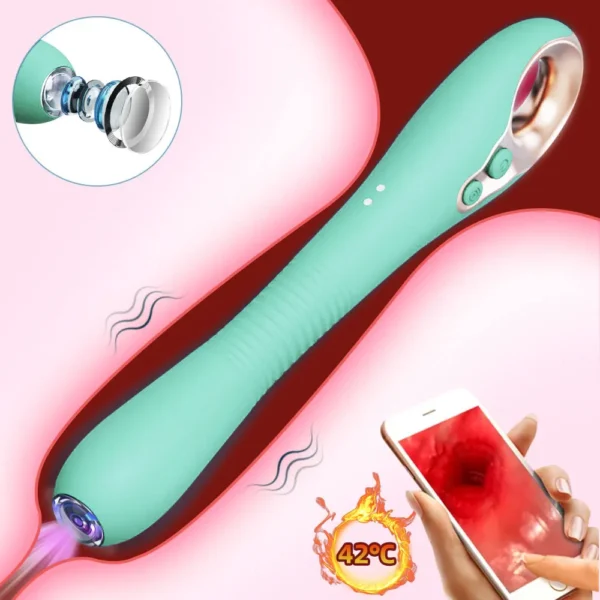 Vibrators Dildo Sex Toys for Women G-Spot Stimulator APP Control HD 750p Camera Endoscopic Intelligent Heating Sticks for Couple