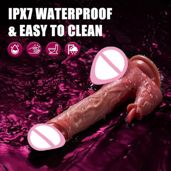 4 in 1 Thrusting Dildo Vibrator Remote Control Heating Tongue Licking Clitoris G-Spot Dick Sex Toys Vagina Adult Female Sex shop - Image 3