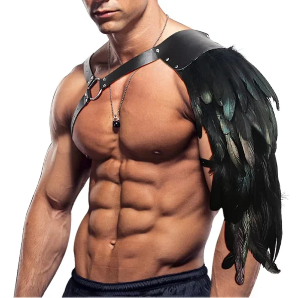 Fetish Gay Faux Leather Chest Harness Men Adjustable Sexual Body Bondage Cage Harness Belts Rave Gay Clothing for Adult Sex - Image 3