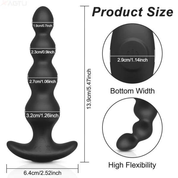 Anal Plug Vibrator Gay Butt Plug Big Dildo Anal Plug Vibrating Masturbation Tool Anal Toy Couple Anal Sex Toys Adult Product - Image 2