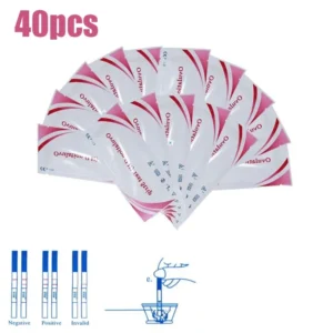 40Pcs LH Ovulation Tests Over 99% Accuracy Test Sensitive Fertility Predictor Household Strips Urine Test Strips First Response