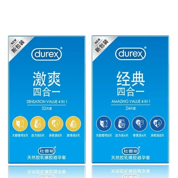 Durex Condom 4 Types Ultra Thin Natural Latex Extra Lubricating Adult Intimate Goods Condoms Penis Sleeve Sex Toys for Men - Image 3