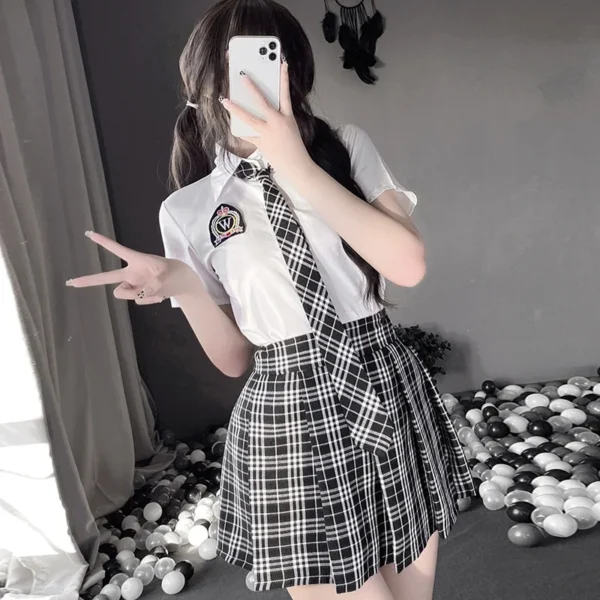 Sexy School Girl Cosplay Uniform Lingerie for Women Naughty Student Role Play Adult Sex Clothes Night Club Outfit Erotic Costume - Image 2