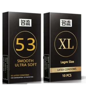 53mm 10PCS/20PCS Jumbo Size Ultra Thin Comfort Fit Latex Condoms Water-Based Lubrication Extended Sex Penetration Anal