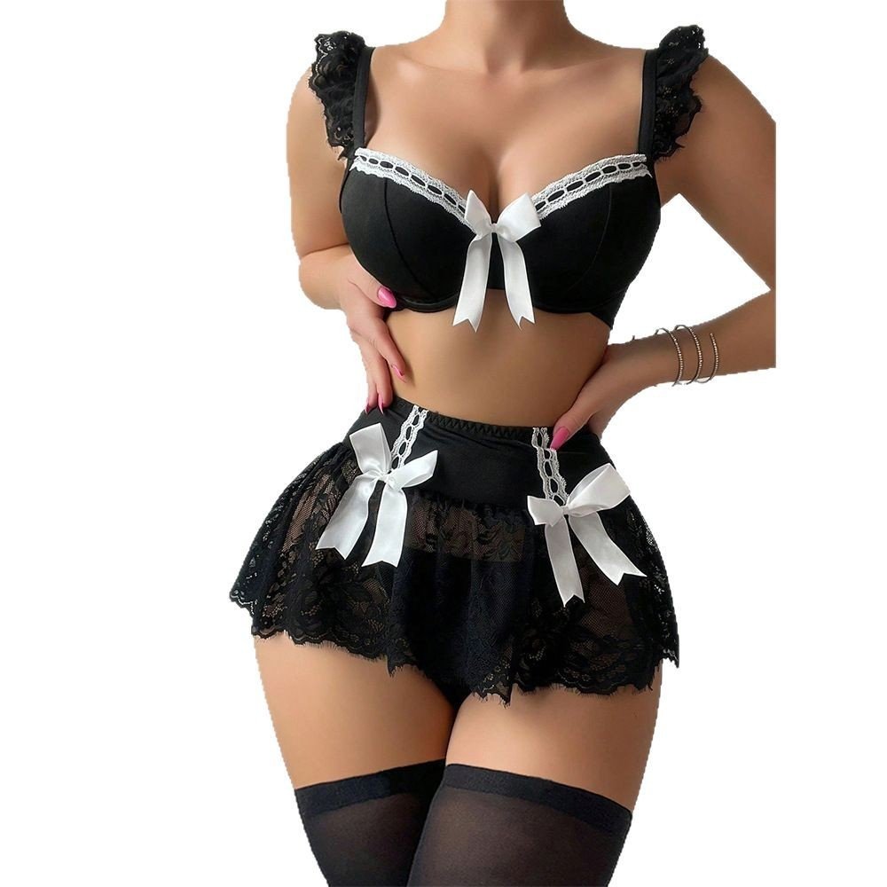 Sexy Lingerie Lace Rabbit Sexy Three-piece Suit - Image 6