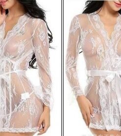 Alternative view of Sexy lingerie bathrobe strappy nightdress set