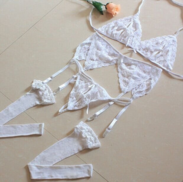 Sexy Three Point Suit Sexy Lace Open File Sexy Lingerie - Image 5