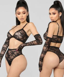 Sexy lingerie lace nightdress