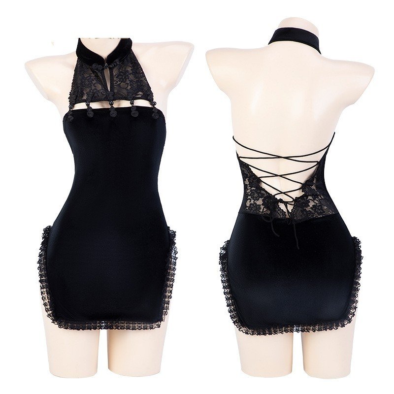 Sexy Lingerie Lace See-through Split Hip Skirt - Image 9