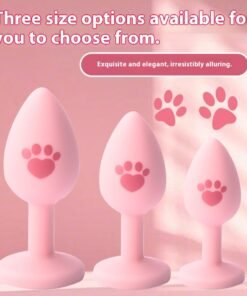 Cute Pink Cat's Paw Silicone Butt Plug Novice Anal Plug