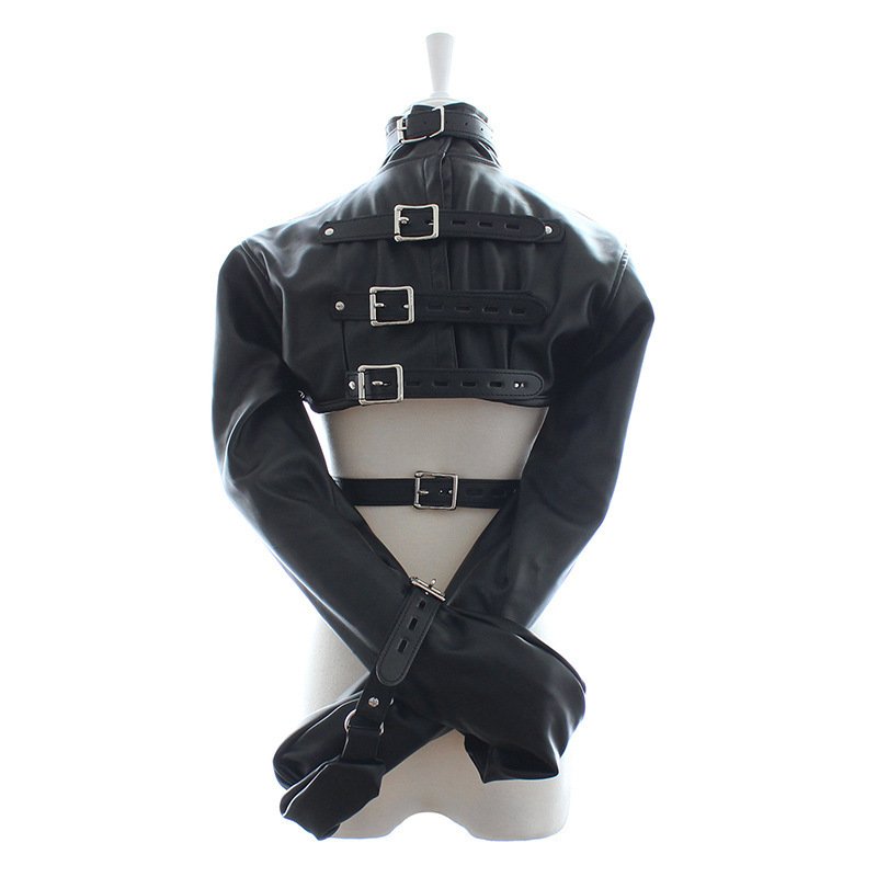 Long-sleeved reverse leather bondage dress queen - Image 5