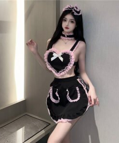 Alternative view of Sexy Lingerie Uniform Seductive Love Maid Pajamas For Women