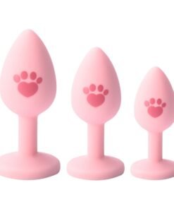 Alternative view of Cute Pink Cat's Paw Silicone Butt Plug Novice Anal Plug