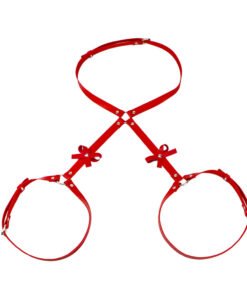 Peach Hip Passion Leather Bondage Belt Fun Props Leg Loops