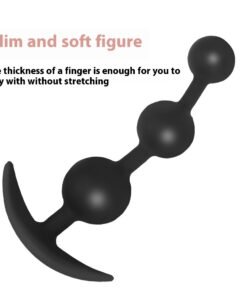 Alternative view of Silicone Bead Butt Plug Water Drop