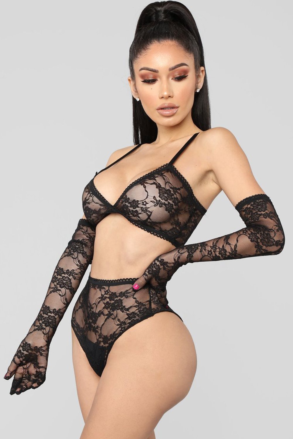Sexy lingerie lace nightdress - Image 7