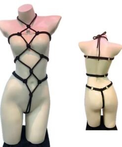 Alternative view of Pleasure Seek Sexy Bondage And Discipline Open Underwear Set