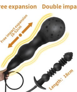 Alternative view of Inflatable Large Folding Butt Plug Dildos Butt Plug Vaginal Anus Expansion Prostate Dilator