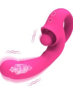 Alternative view of 2 In 1 Liquid Silicone Clitoral Vibrato-With 10 Strong Modes USB Recharge G Spot Vibrator- With Handle Sex- Toy For Women
