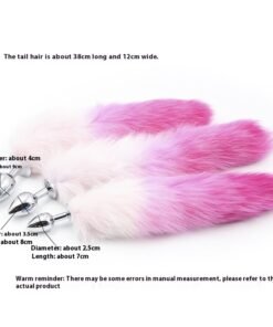 Alternative view of Binding Colored Artificial Hair Butt Plug Tail