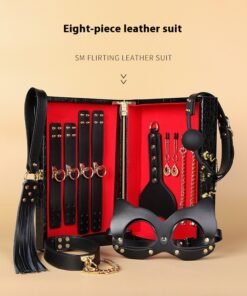 High-end Props Genuine Leather Eight-piece Set Bondage And Discipline Handcuffs