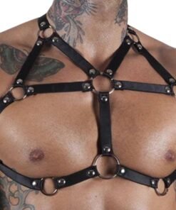 Alternative view of Punk Vest Vest SM Men's Bondage Sexy Underwear Leather