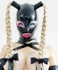Latex Hood Mask Bondage Wig Drag Hat