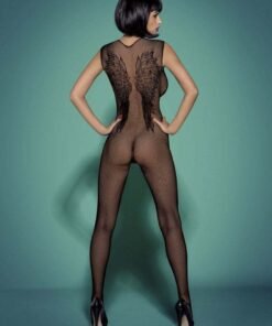 Alternative view of Sexy Jacquard Mesh Winged Double Fly Sexy Jumpsuit