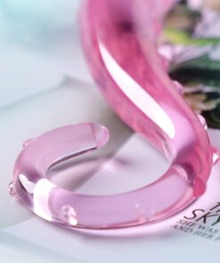 Alternative view of Cherry Pink Magic Wand Glass Dildo Vaginal And Anal Dual-use