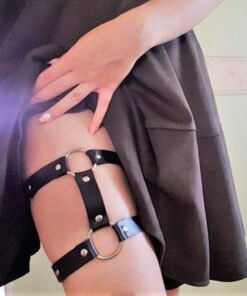 Alternative view of European And American Leather Leg Loops Personality Bondage