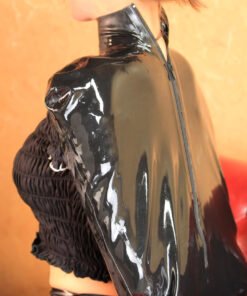 Latex Bondage Backcuff Lace-up Zip Toy