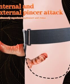 Honeypleasures Lesbian Female On Female Vibrating Strap On Double Dildo For Woman Self Sex And Double Penetration Flesh