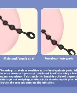 Alternative view of Transparent Jelly Color Four Beads Beads Butt Plug