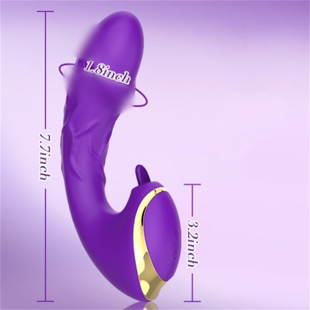 G Spot Vibrator 2 In 1 Wearable Vibrator Dildo With 10 Licking & Powerful Vibration & Rechargeable Butterfly Vibe Adult Toys Adult Sex Toy With Clitoris Stimulator For Women And Couple - Image 3