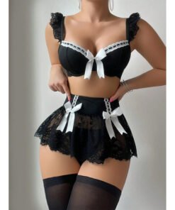 Alternative view of Sexy Lingerie Lace Rabbit Sexy Three-piece Suit