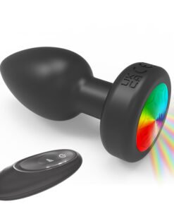 Colored Lights Butt Plug Outdoor Wireless Remote Control Silicone Product Butt Plug Wear Sexy Massage