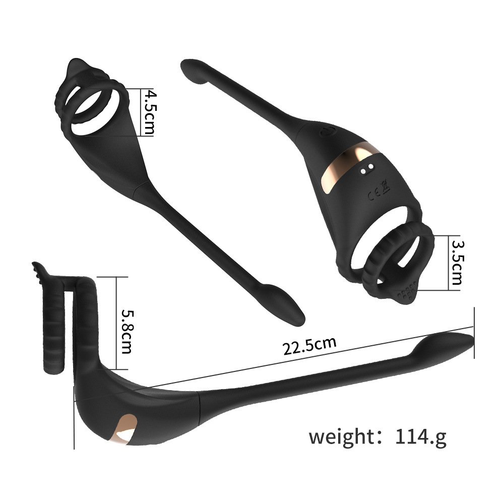 APP Remote Control Double Ring Silicone Butt Plug - Image 9