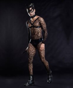 Cat Male Sexy Uniform Perspective Sexy One-piece