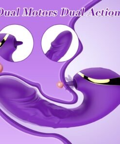 G Spot Vibrator 2 In 1 Wearable Vibrator Dildo With 10 Licking & Powerful Vibration & Rechargeable Butterfly Vibe Adult Toys Adult Sex Toy With Clitoris Stimulator For Women And Couple